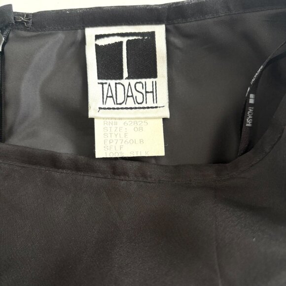 Tadashi Black Silk Tiered Chiffon Maxi Skirt Sz 8 Formal Elegant Evening Wear - Picture 6 of 9